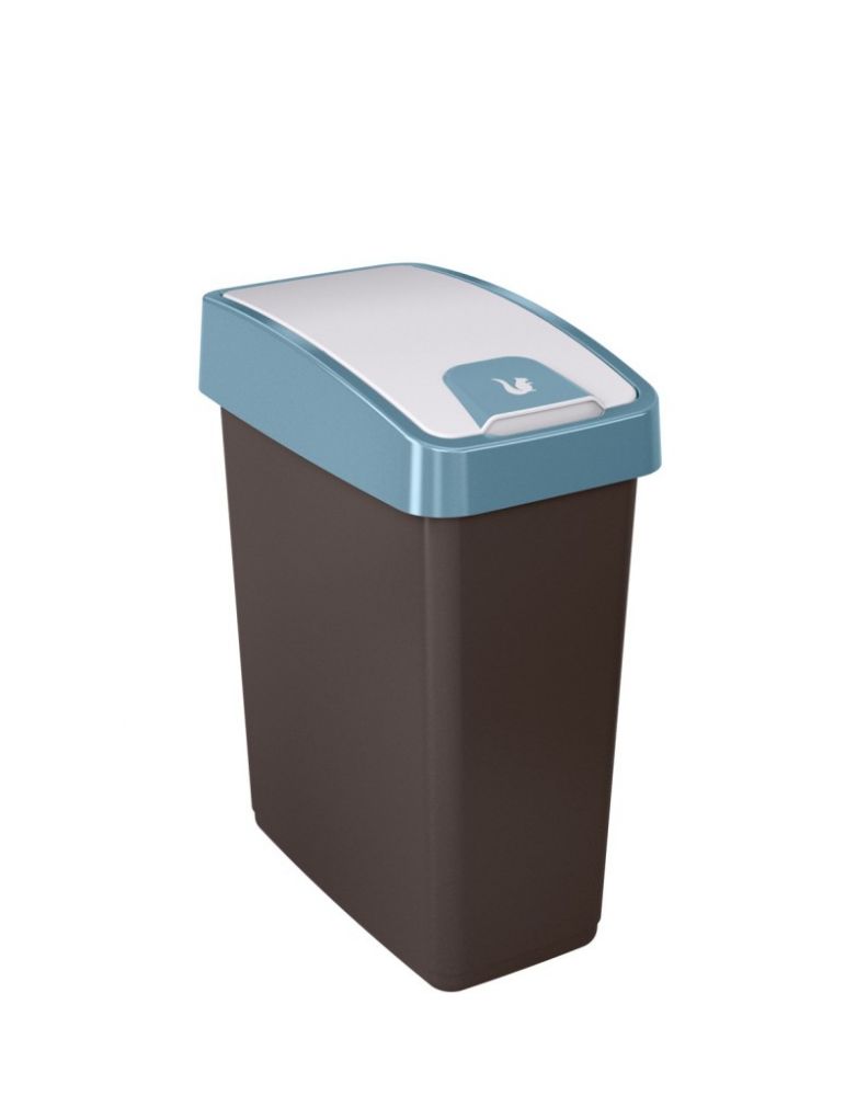 Kosz kubeł pojemnik na śmieci odpady z pokrywą mocny niebieski 25L