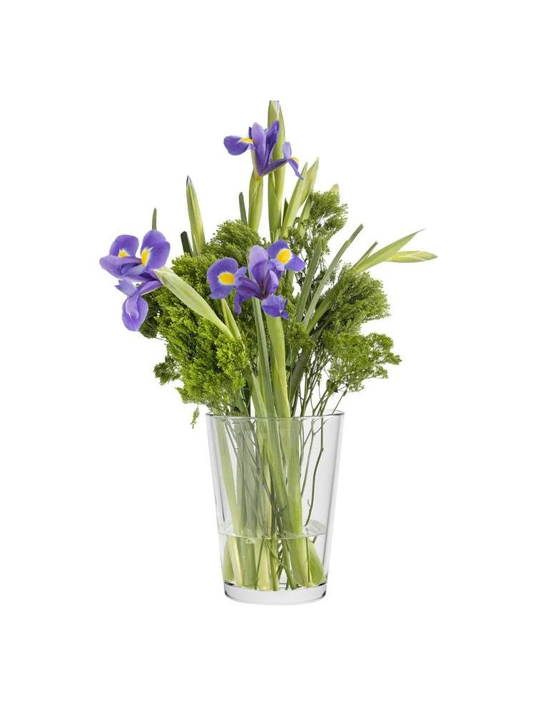 Wazon/świecznik szklany 20 cm stożek rozchylony Trend Glass