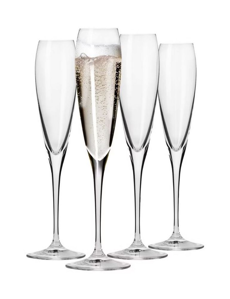 Komplet 4 kieliszków do szampana prosecco Perla KROSNO flute