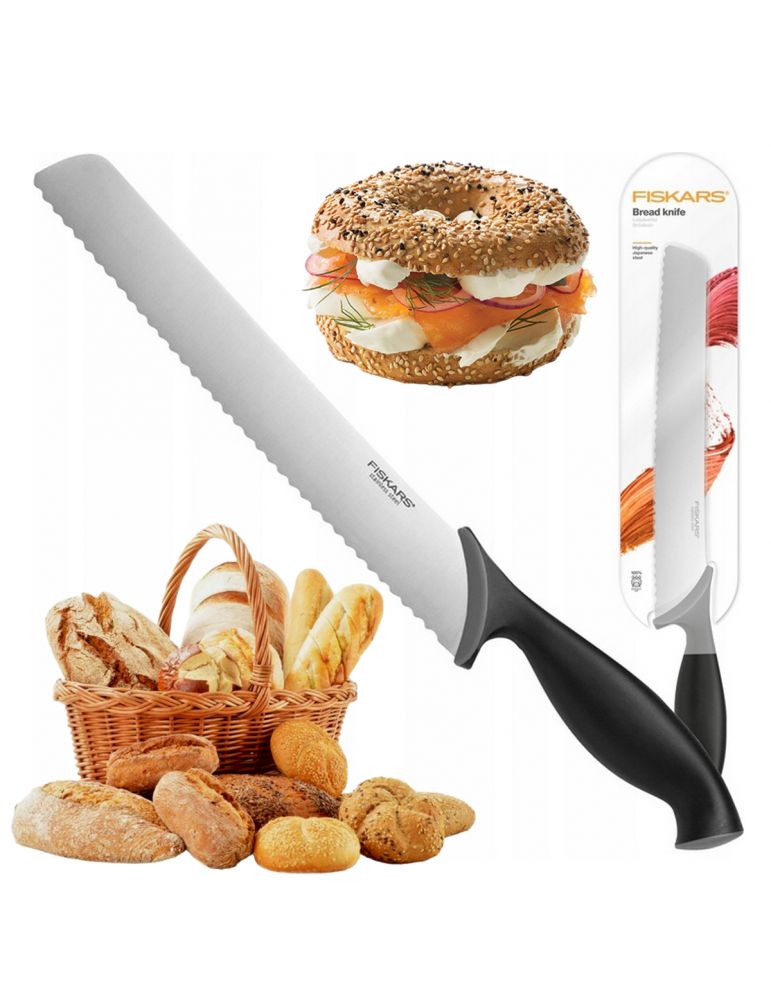 FISKARS Legendarny nóż do chleba pieczywa ząbkowany 23,3cm Control