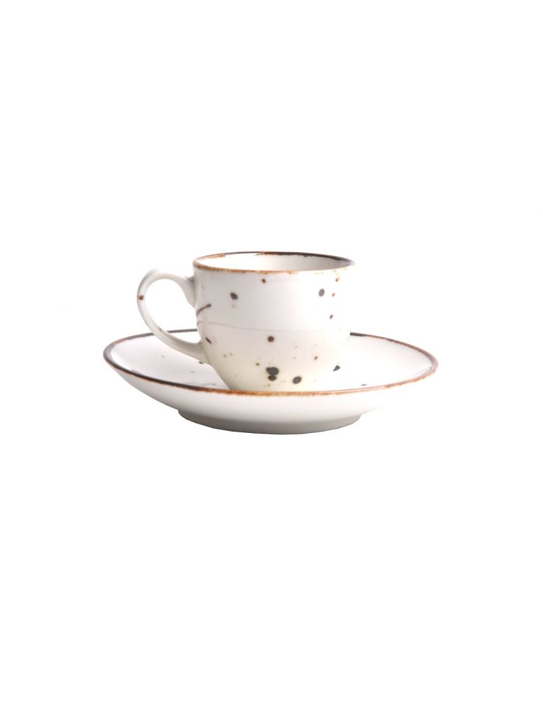 Filiżanka 90 ml espresso  + spodek 13 cm cottage cream Bogucice