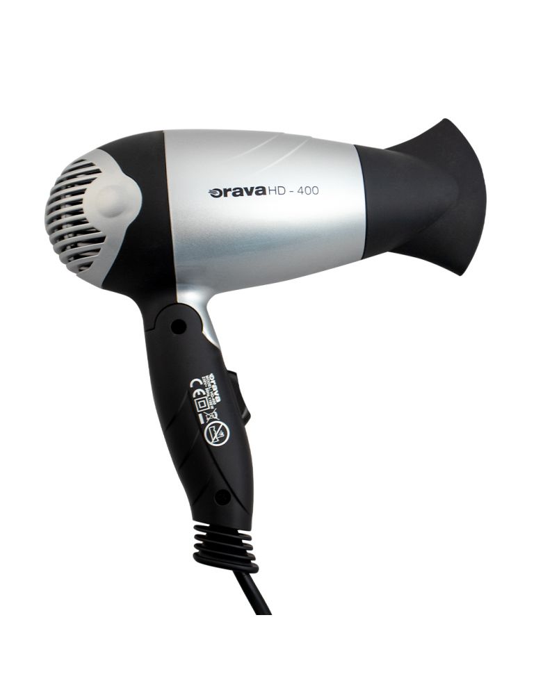 Suszarka do włosów Orava 1100W czarno-srebrna z rączką
