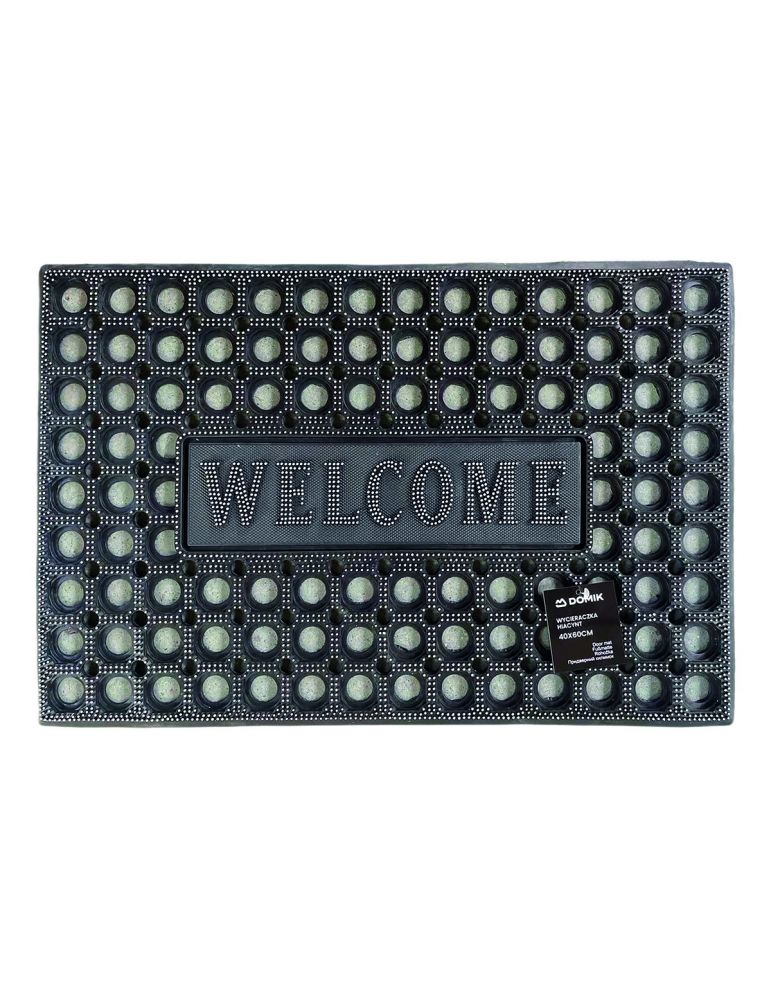 Wycieraczka wejściowa Domik DO-0718 z napisem Welcome 40x60