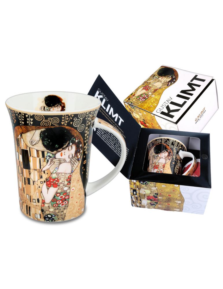 Kubek porcelanowy 350 ml G.Klimt Pocałunek CARMANI