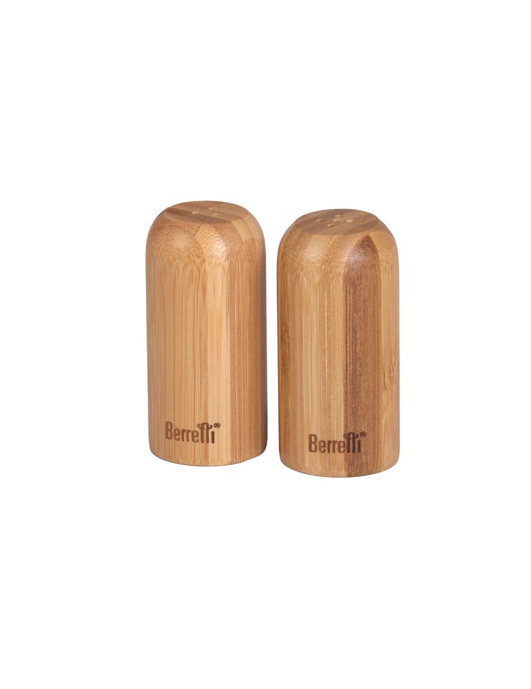 Drewniane Przyprawniki Sól/Pieprz Berretti BR-0343 z bambusa