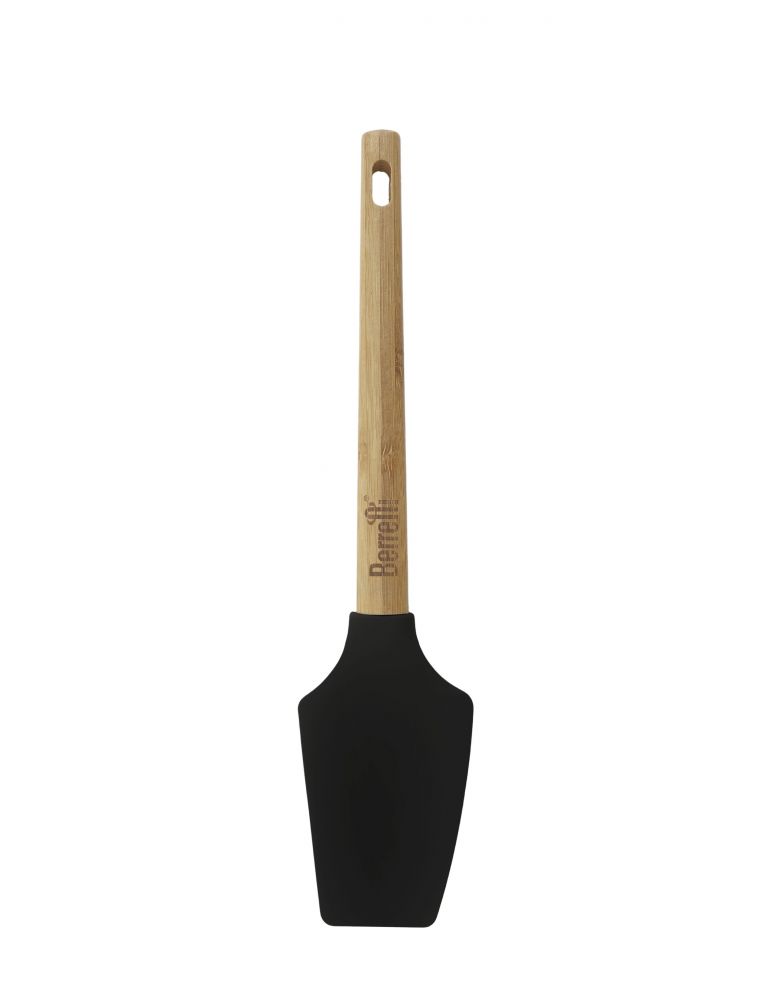 Szpatułka z silikonową łopatką Berretti BR-9737 czarna do patelni