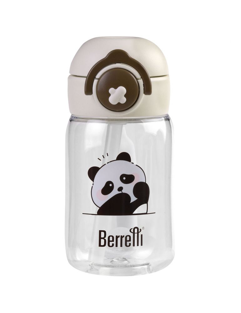 Butelka na wodę dla dziecka 360ml Berretti BR-0220 z pandą biała