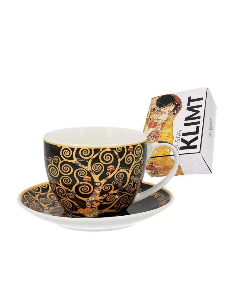 Filiżanka 250 ml ze spodkiem G.Klimt Drzew życia CARMANI