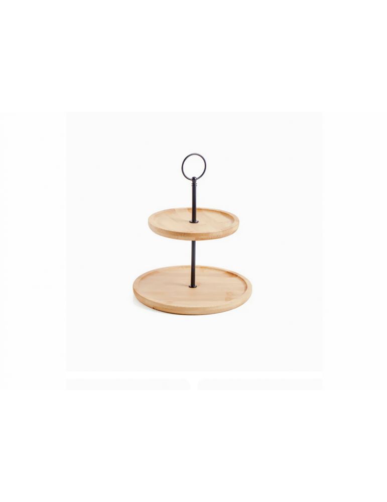 Patera dekoracyjna w stylu modern Mondex 15/20cm z bambusa