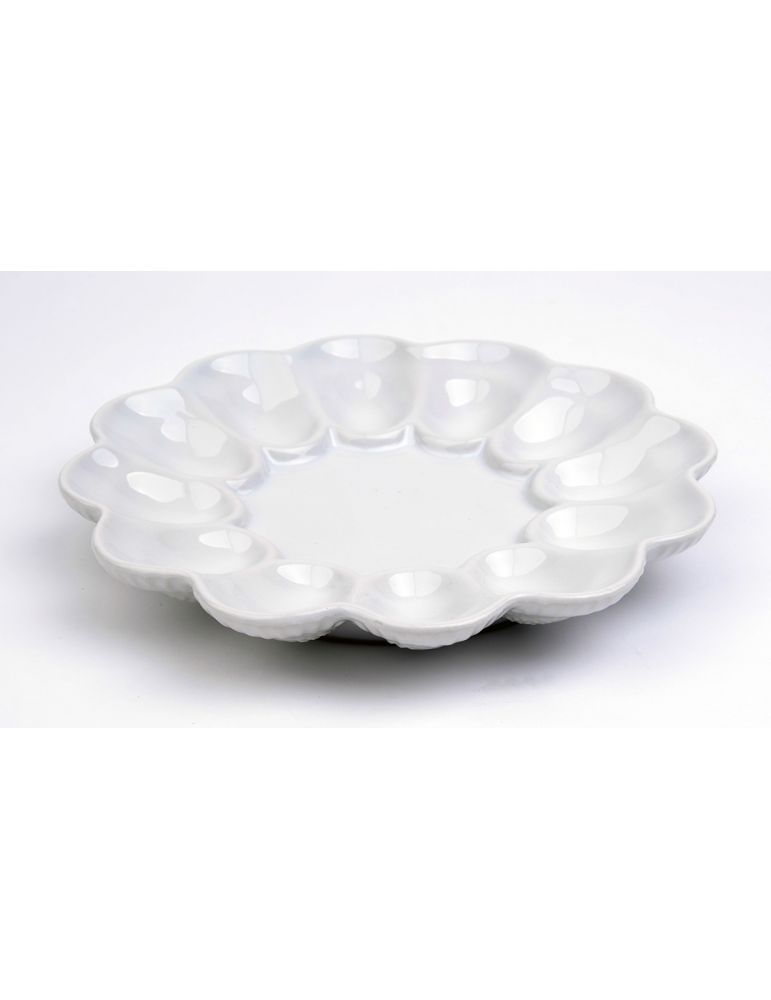 Porcelana talerzyk na jajka wielkanoc 22cm Chodzież biały 15287