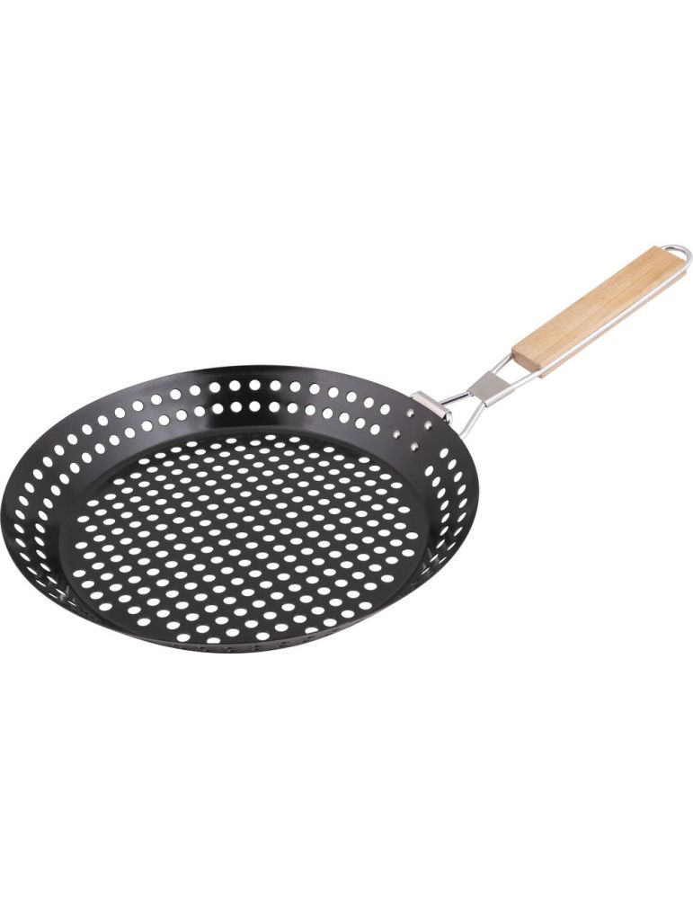 Patelnie okrągła średnica 30cm BBQ LT5032 Lamart czarna do grilla
