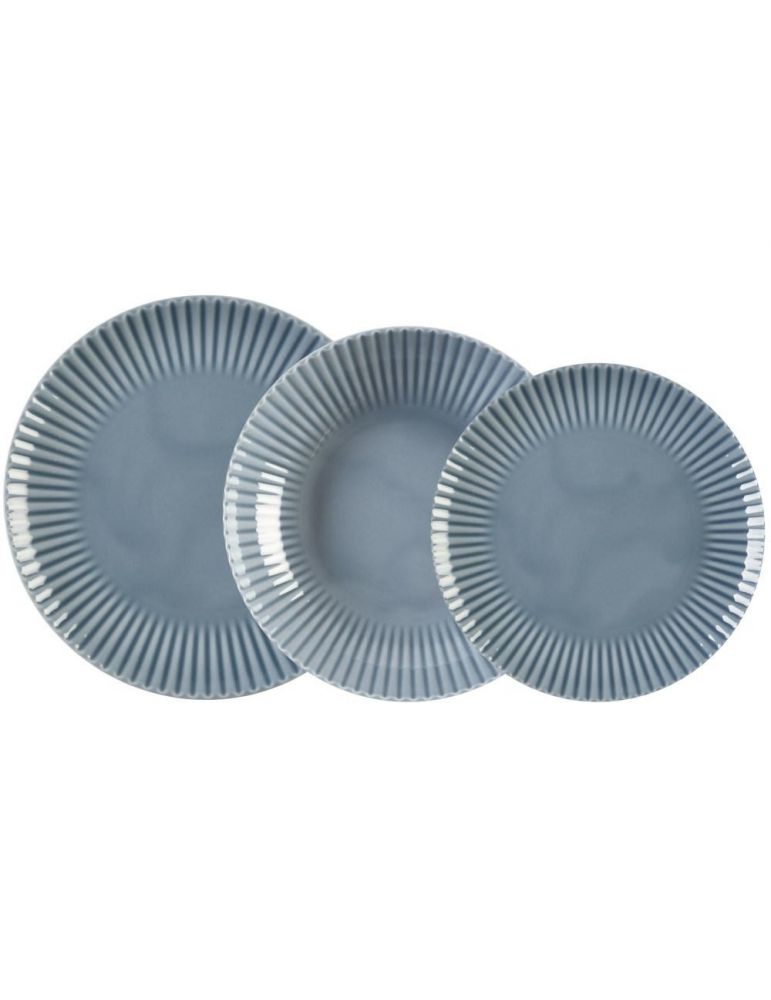 Komplet talerzy 6/18 Daisy Seaside K90T (szaro-niebieskie) Lubiana