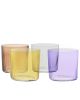 Krosno Deco zestaw komplet 4 kolorowych szklanek do wody 350ml