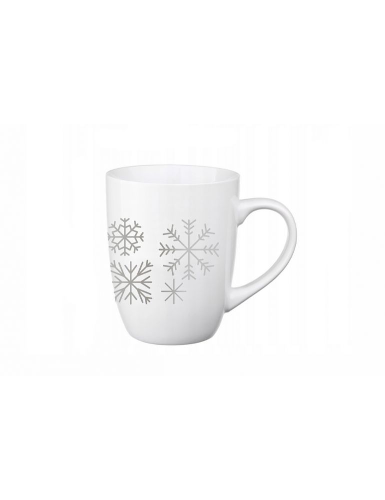 Glasmark kubek ceramiczny Bruno 300ml z motywem śnieżynki