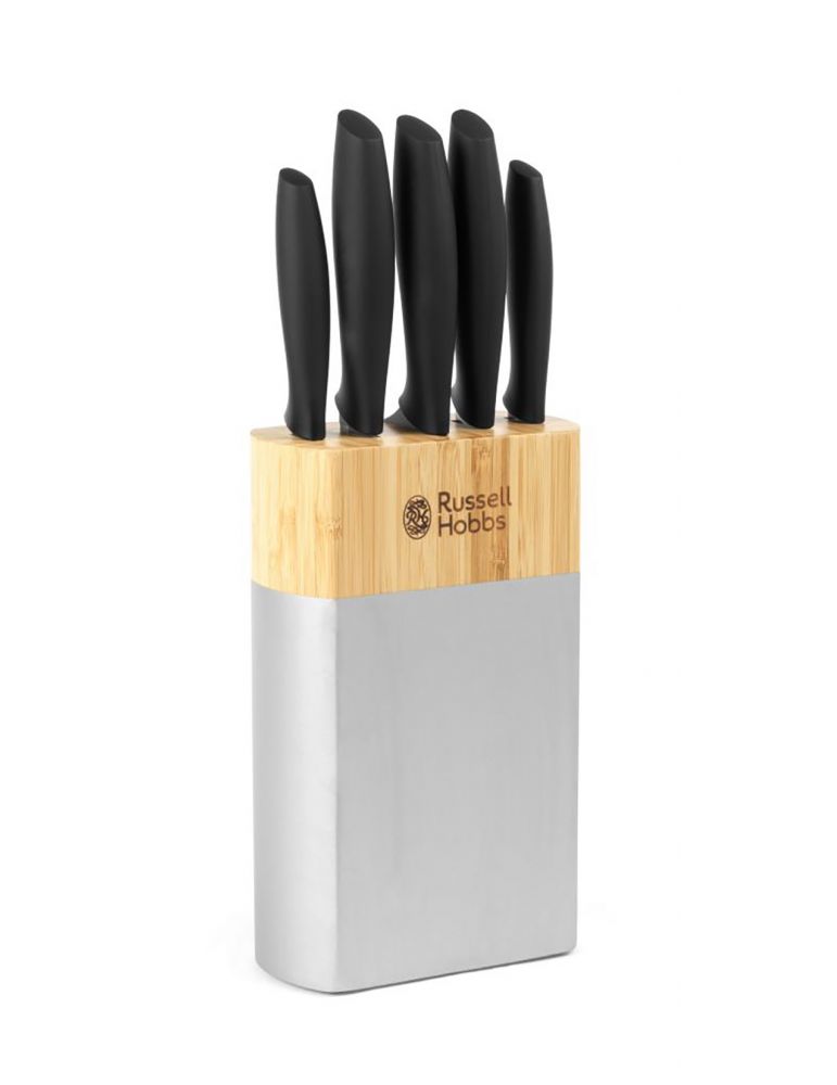 Russell Hobbs zestaw komplet 5 noży kuchennych w bloku