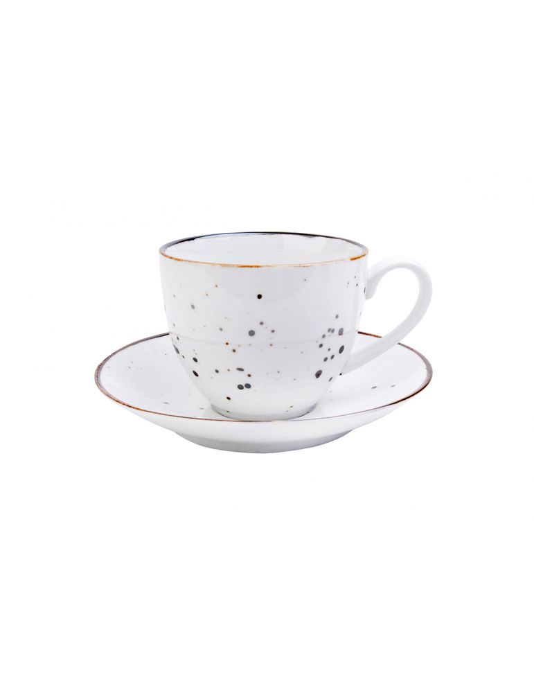 Bogucice Cottage White filiżanka 200ml z spodkiem 16 cm