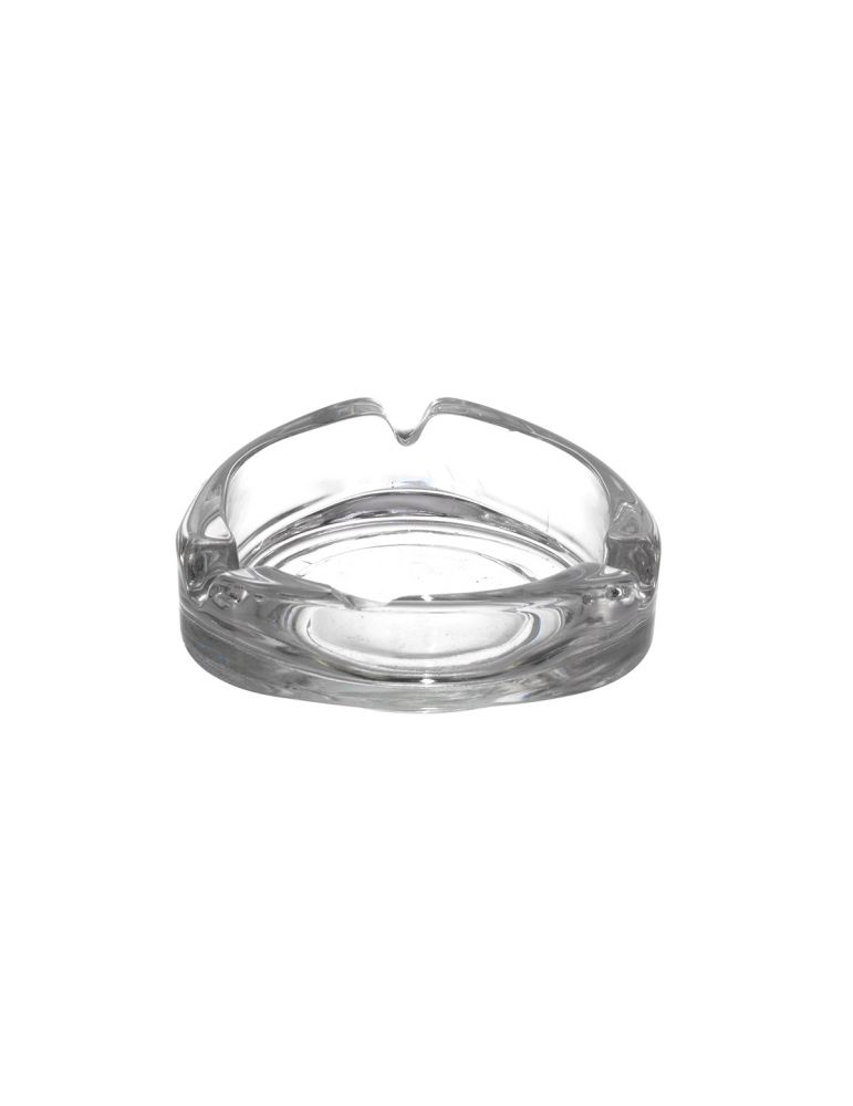 Szklana trójkątna popielniczka Tiffany 9cm ciężka