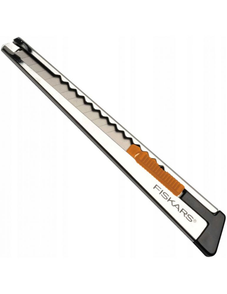 FISKARS Profesjonalny Nóż Płaski 9 mm z Prowadnicą do Cięcia Tkanin Kartonu
