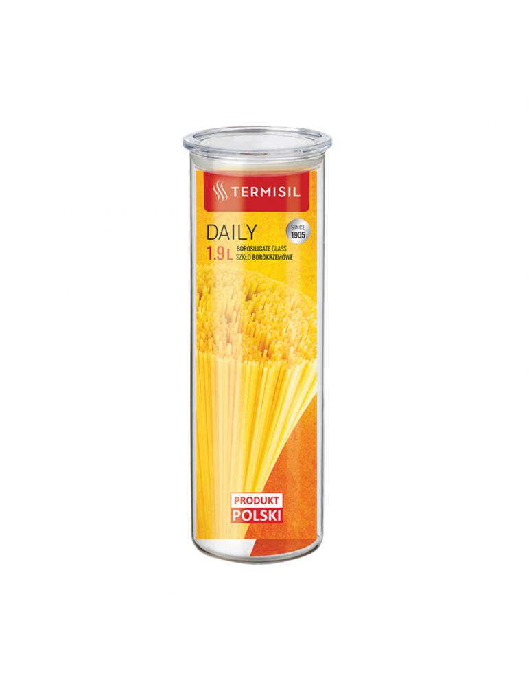 Termisil Szklany Pojemnik 1,5L na Produkty Sypkie z Pokrywką Szczelny Słoik Kuchenny