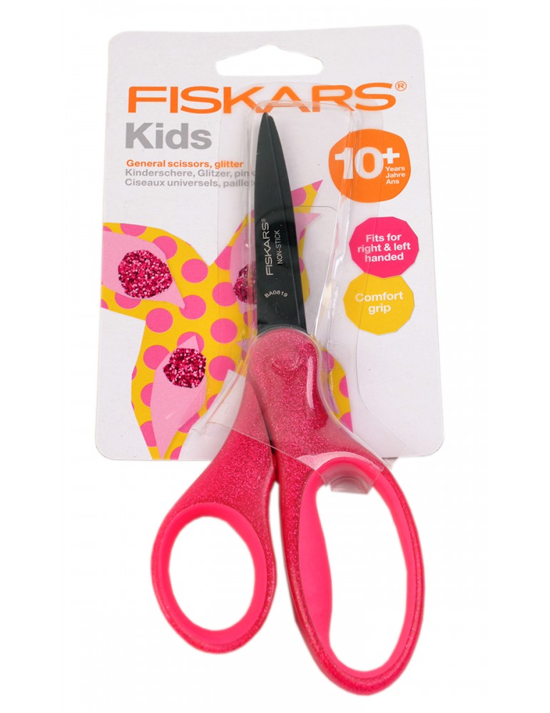 Nożyczki dziecięce glitter pink Fiskars