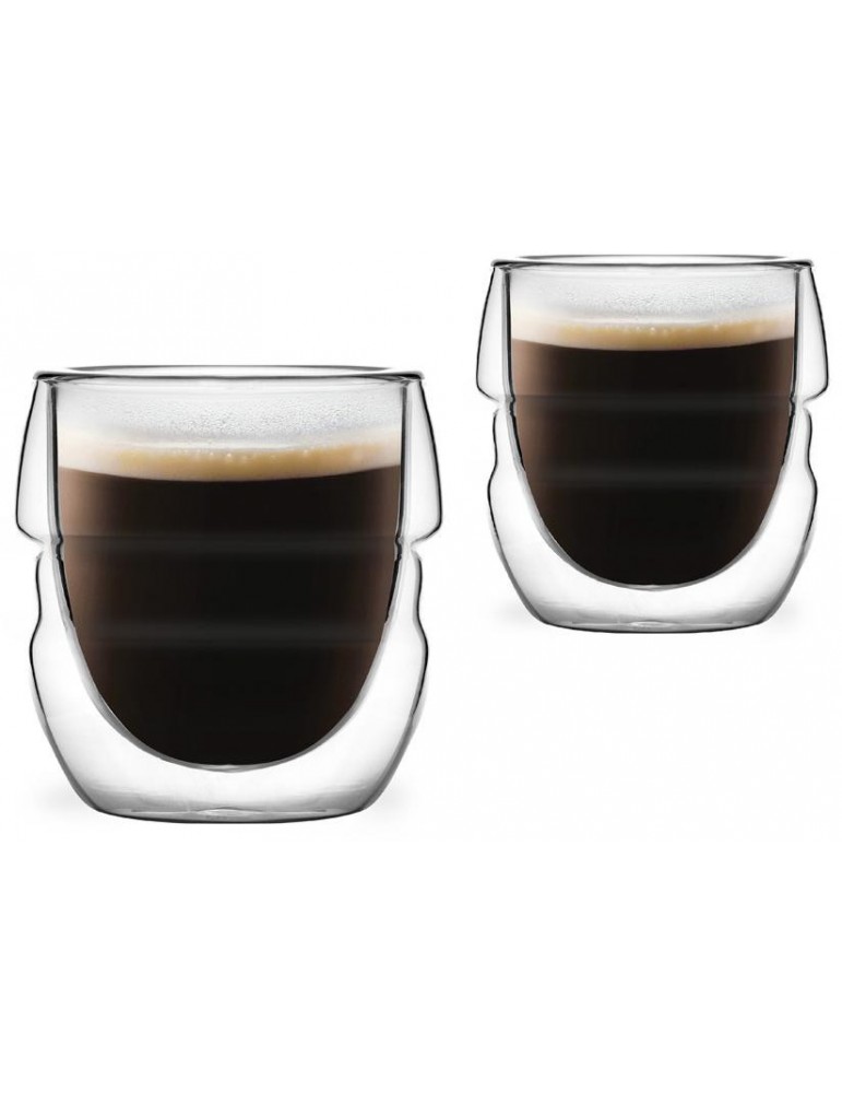 Zestaw 2 szklanek do espresso z podwójną ścianką 70ml Sferico