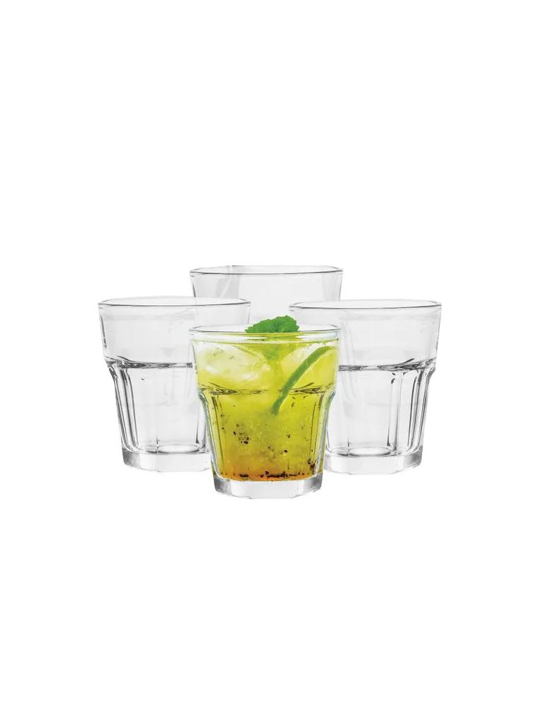 Zestaw 4 szklanek niskich Alva na whisky soki wodę 230ml Trend Glass