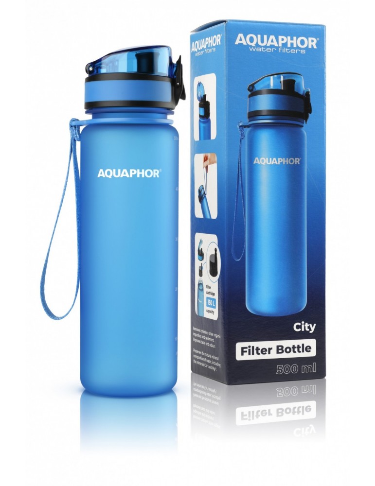 Butelka City niebieska filtrująca, bidon do wody z filtrem Aquaphor