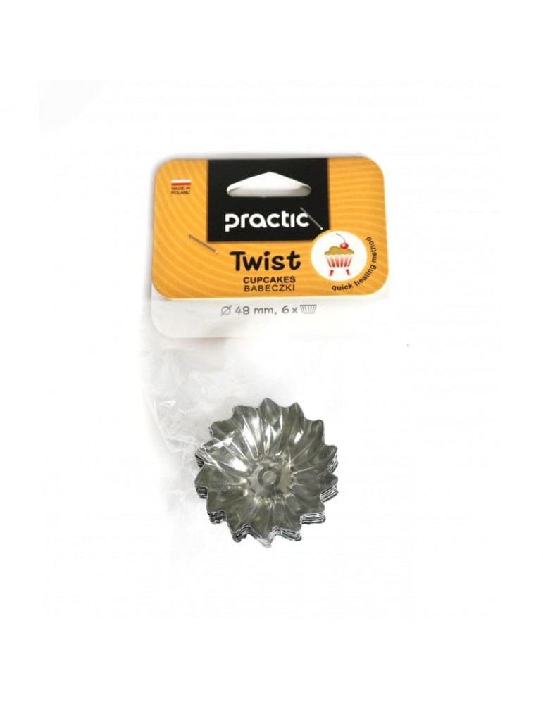 Babeczki muffinki skretne kpl 6 szt TWIST 48 mm Practic