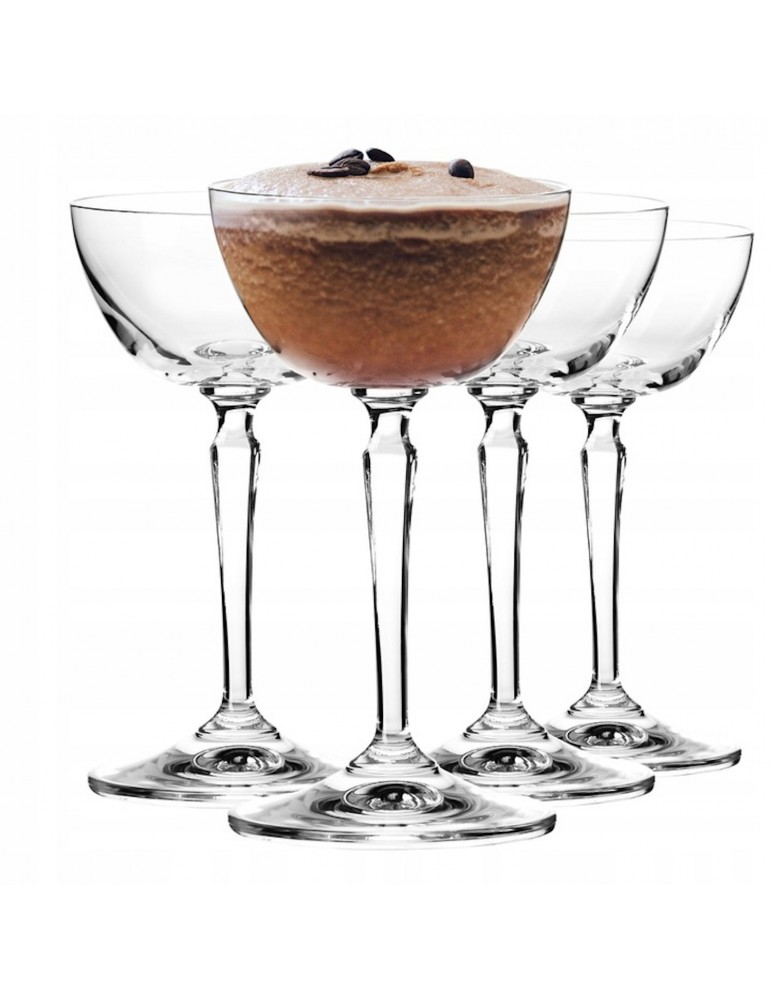 Wysokie kieliszki do drinków shake espresso martini zestaw 4szt prezent