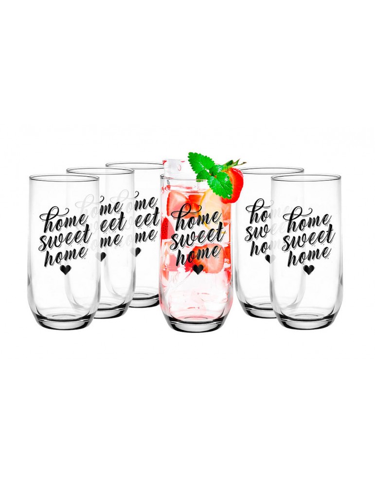 Szklanka Wysoka 400ml Home Sweet Home kpl.6szt