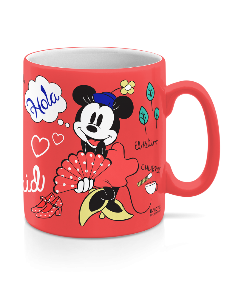 Kubek Disney Ceramiczny Czerwony Myszka Minnie i Mickey D280M