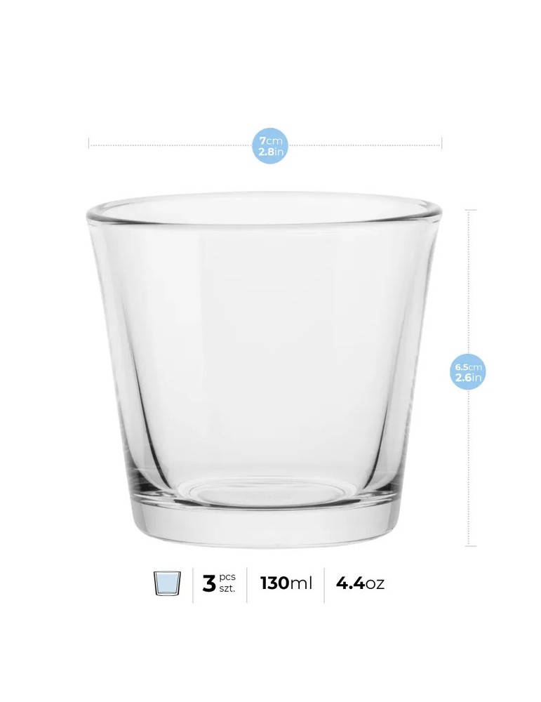 Zestaw szklanych pojemników 3szt. 130ml Viggo Trend Glass
