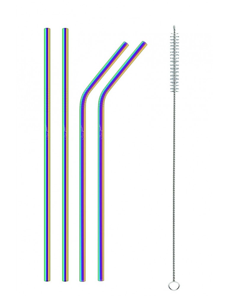 Słomki metalowe tęczowe straw Lamart
