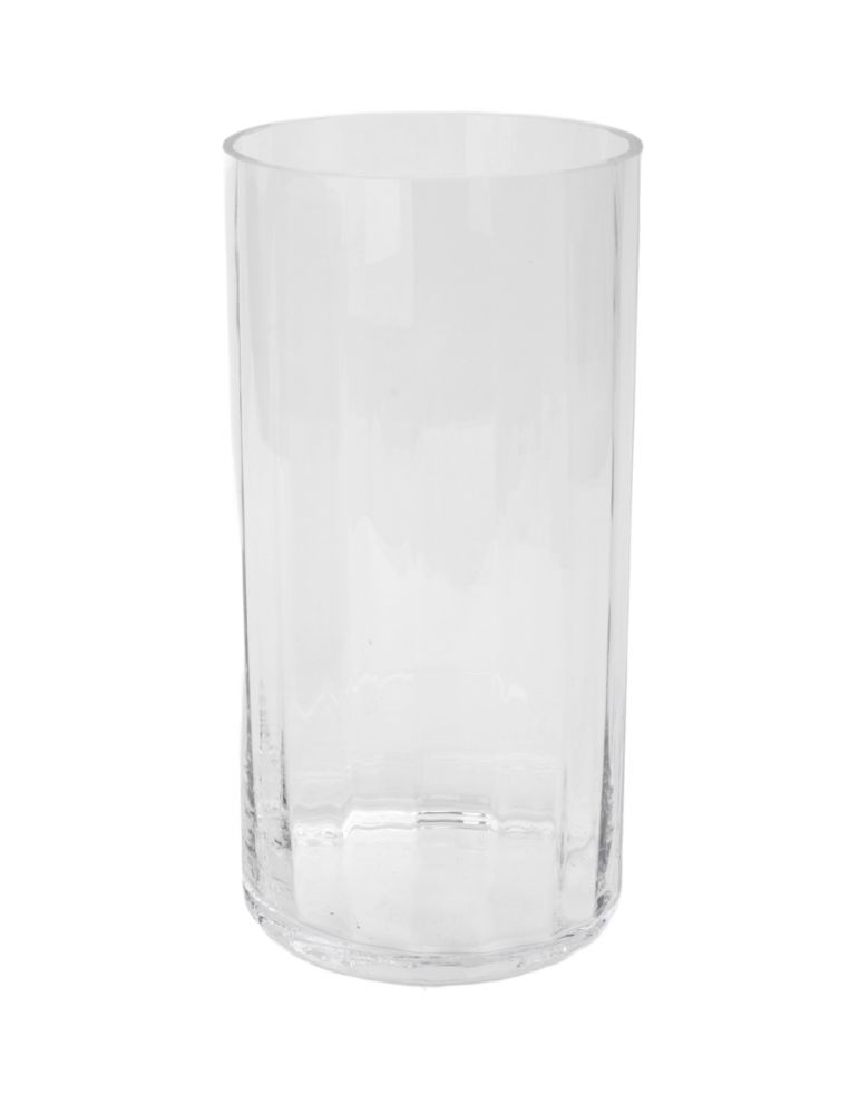 Wrześniak szklany wazon flakon szklany cylinder w pionowe pręgi