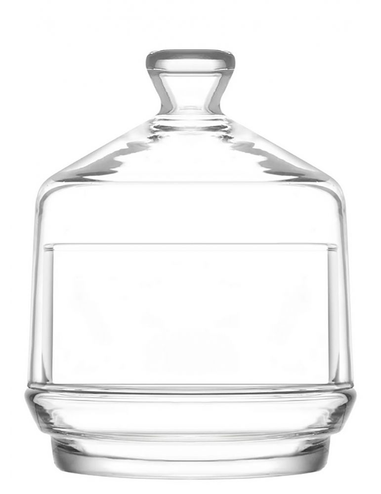 Lav szklana cukiernica lub pojemnik na cytrynę 2w1
