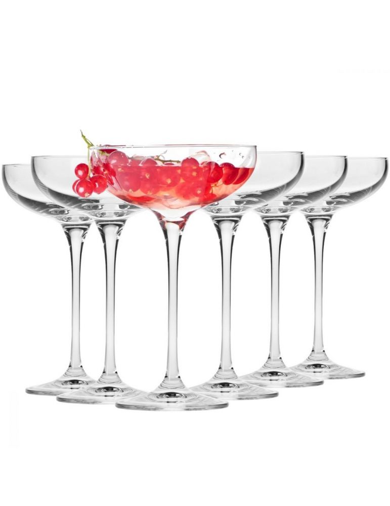 Komplet 6 sztuk kieliszków do Szampan Harmony płaski 280ml